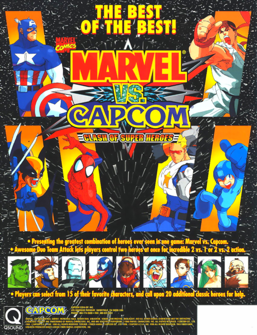 Marvel vs Capcom - clash of super heroes (980123 Asia) Arcade Game Cover